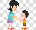 看到妈妈很开心