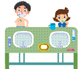刮胡子、刷牙