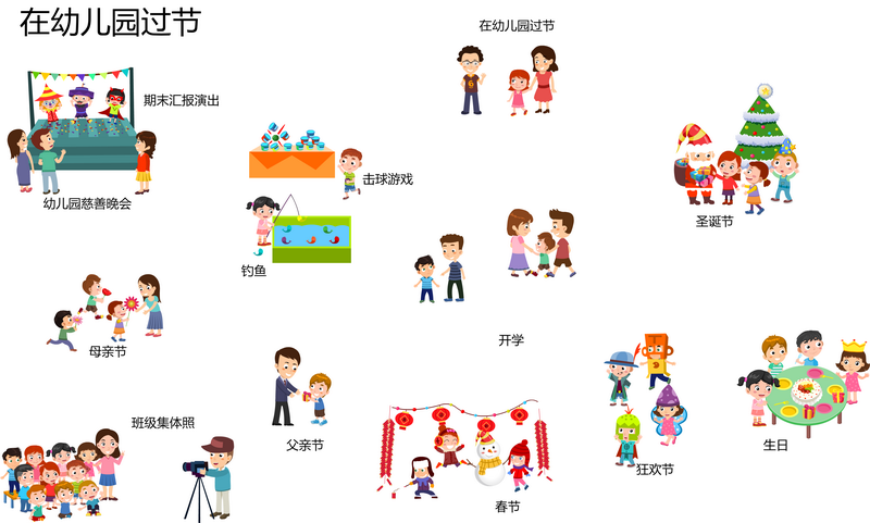 在幼儿园过节